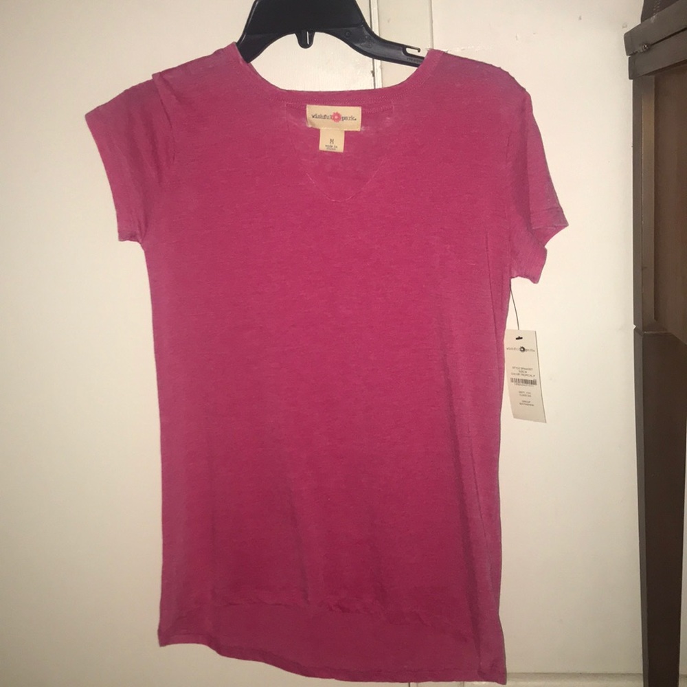 pink cutout tee